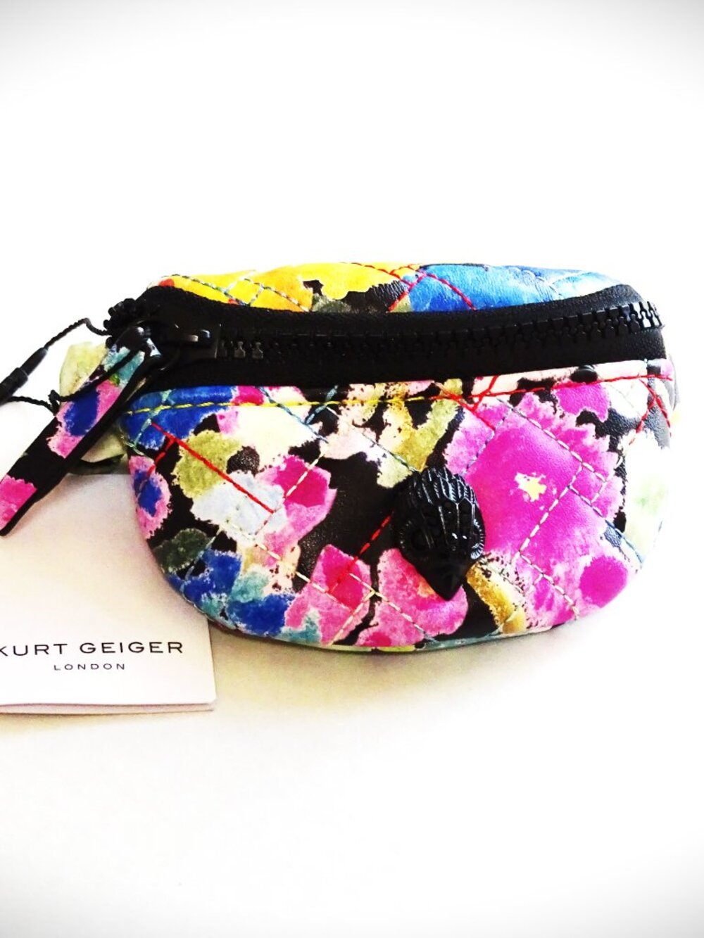 KURT GEIGER LONDON Kensington Multicolor Faux Leather Wristlet